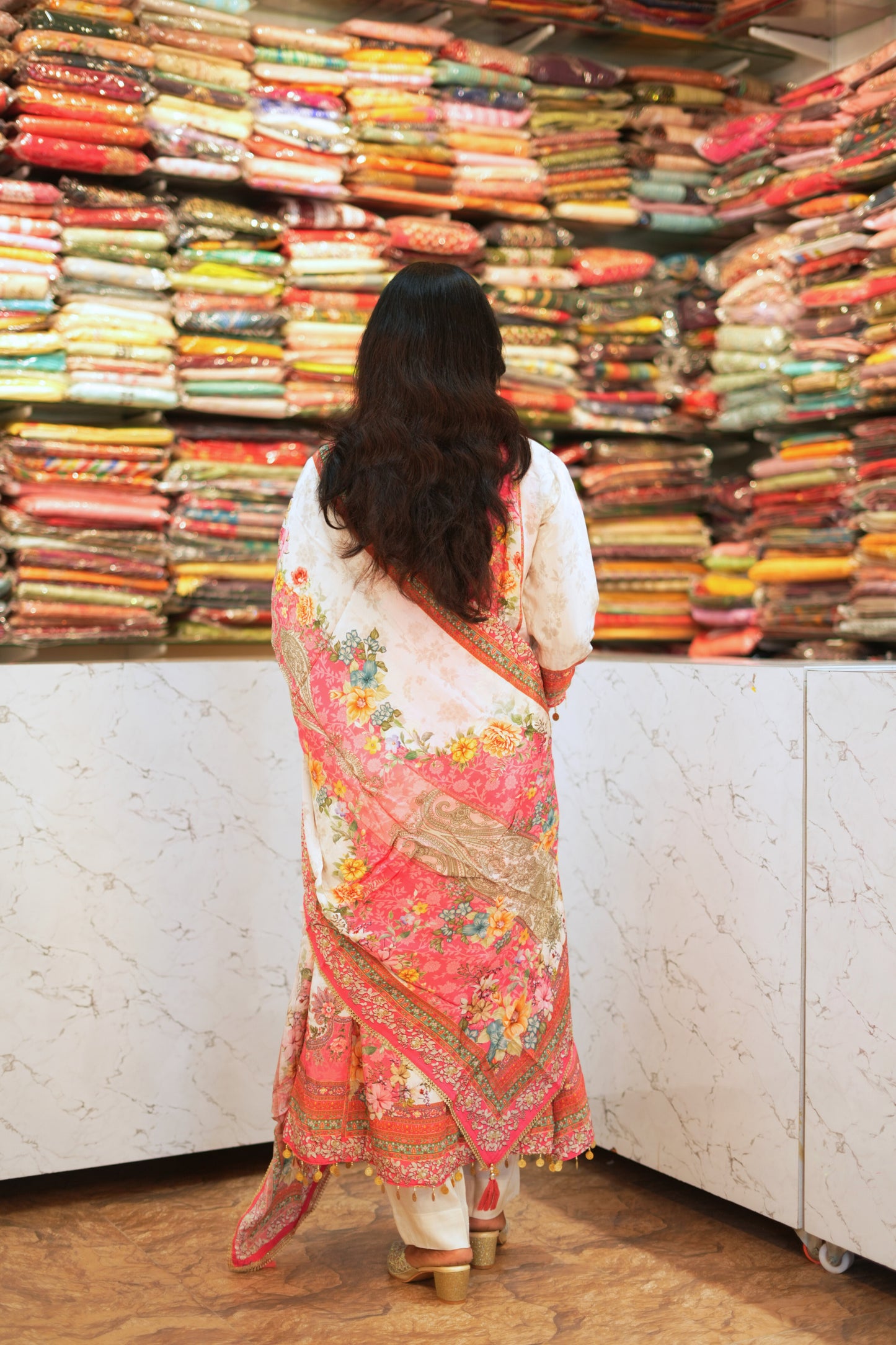 VRNY Pure Crape Silk Pakistani Style Suit