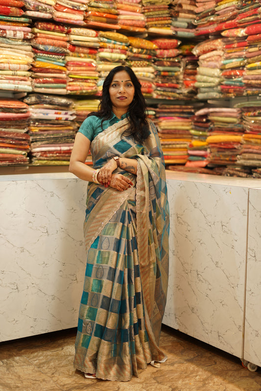 VRNY Tissue Organza Saree