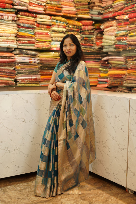 VRNY Tissue Organza Saree