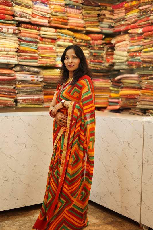 VRNY Weightless Chiffon Saree