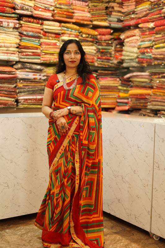 VRNY Weightless Chiffon Saree