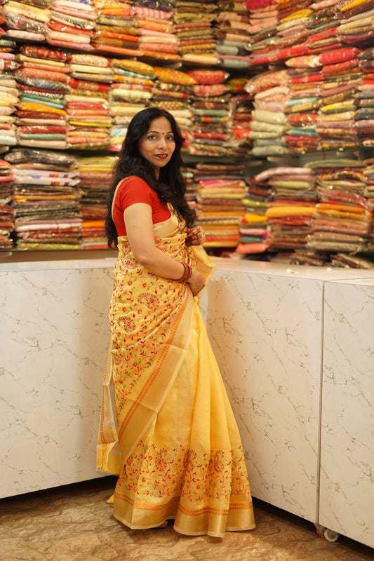 VRNY Chanderi Cotton Saree