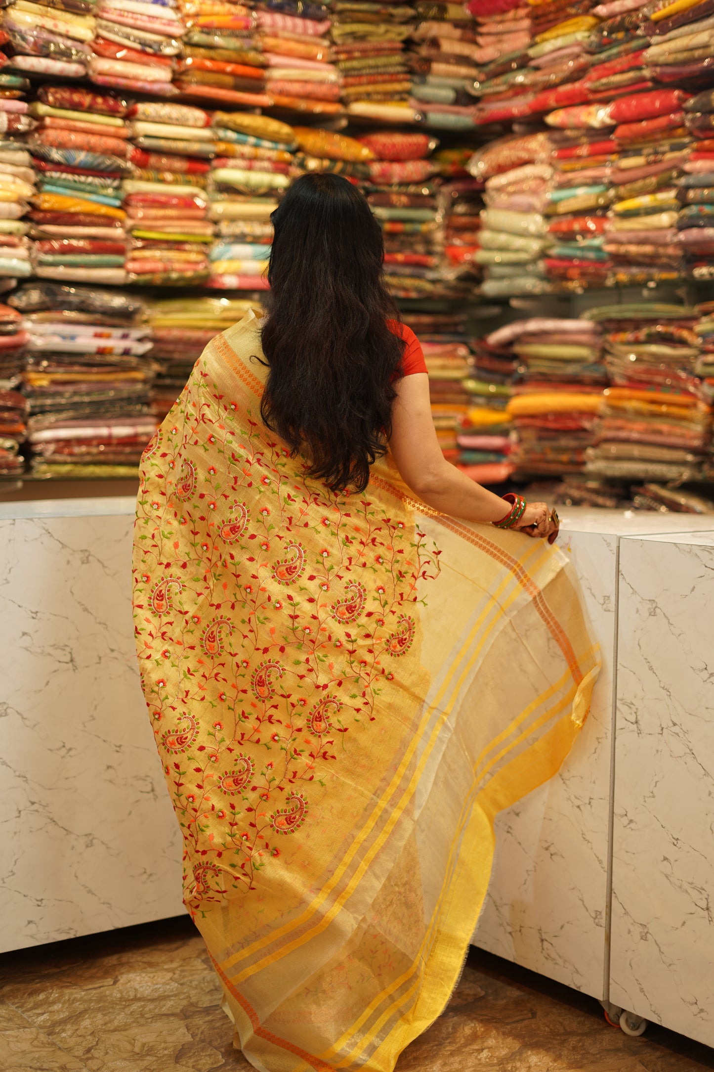 VRNY Chanderi Cotton Saree