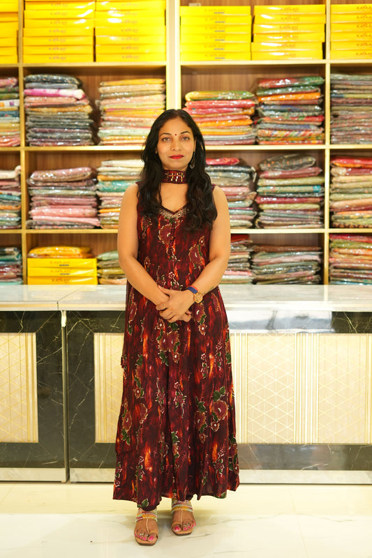 VRNY Patiala Duppata Frock Suit