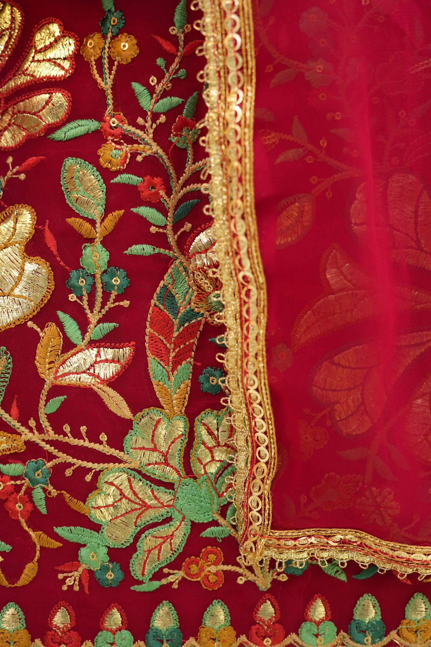 VRNY Heavy Red Sharara Suit