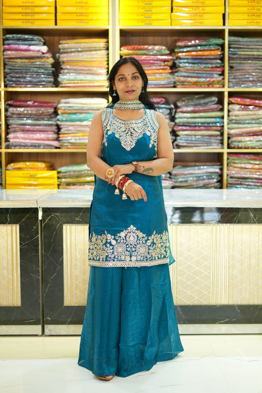 VRNY Space Silk Sharara Set