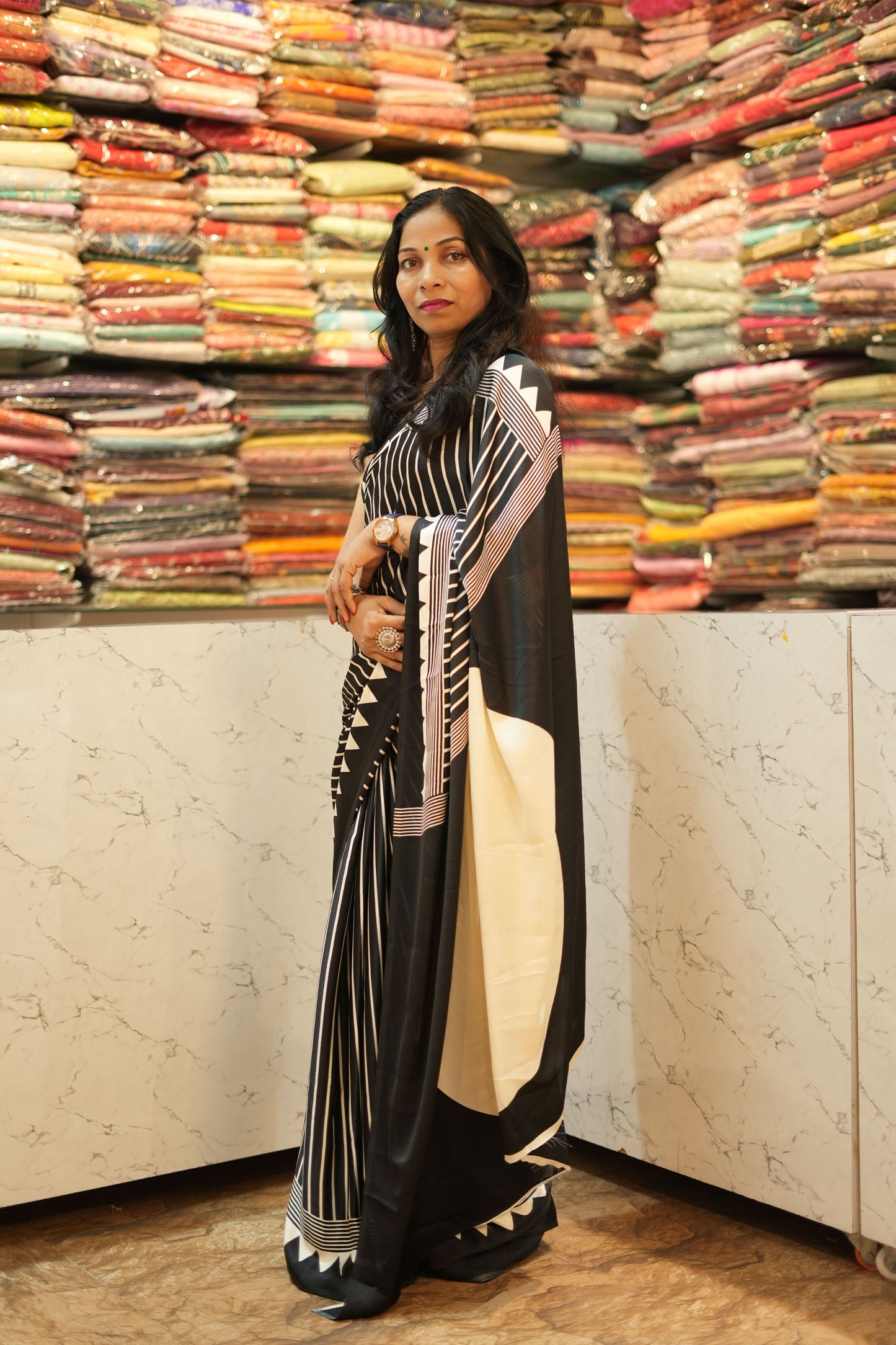 VRNY Deepika Padukone Modal Silk Saree