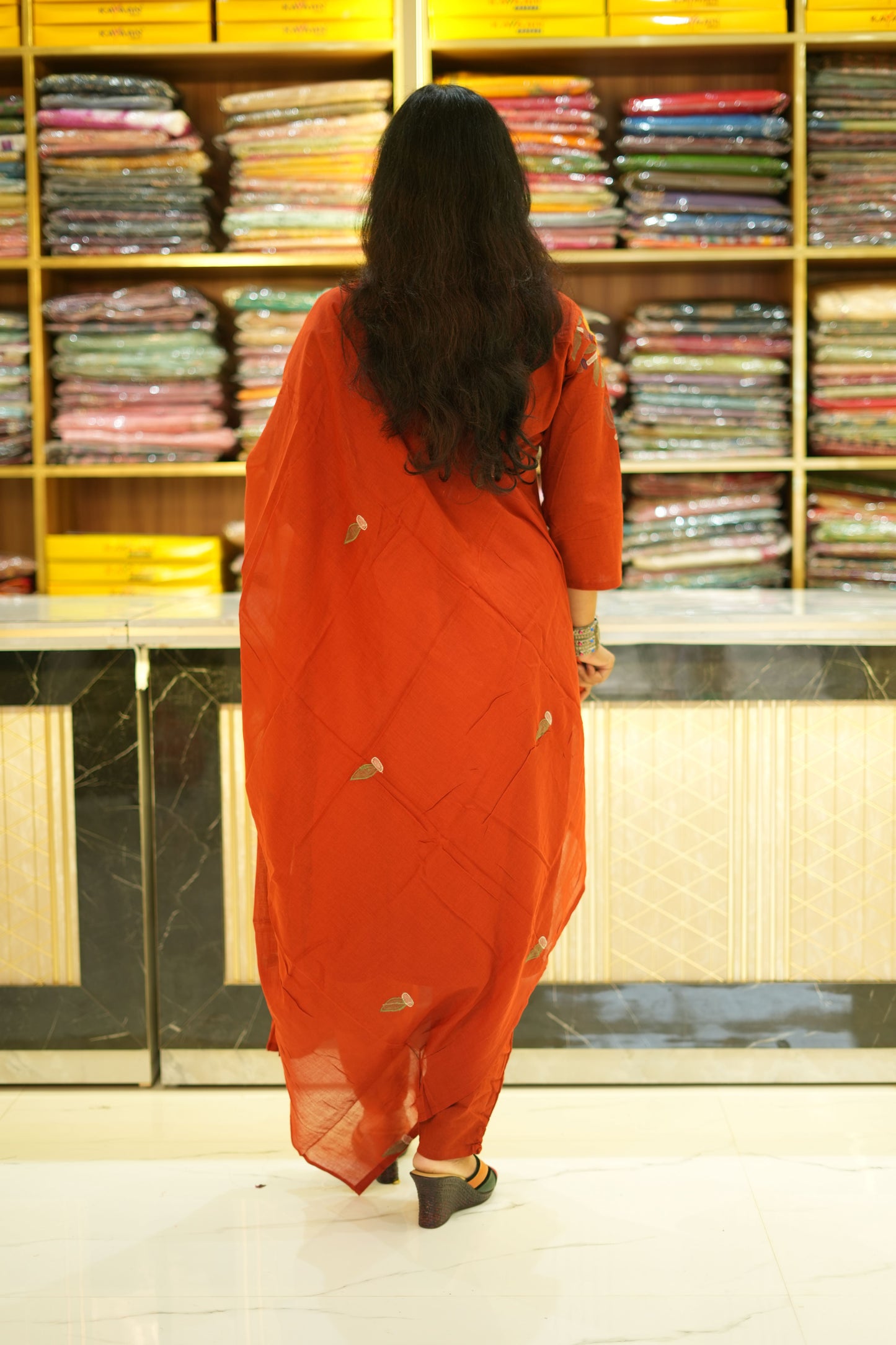 VRNY Khadi Cotton Suit
