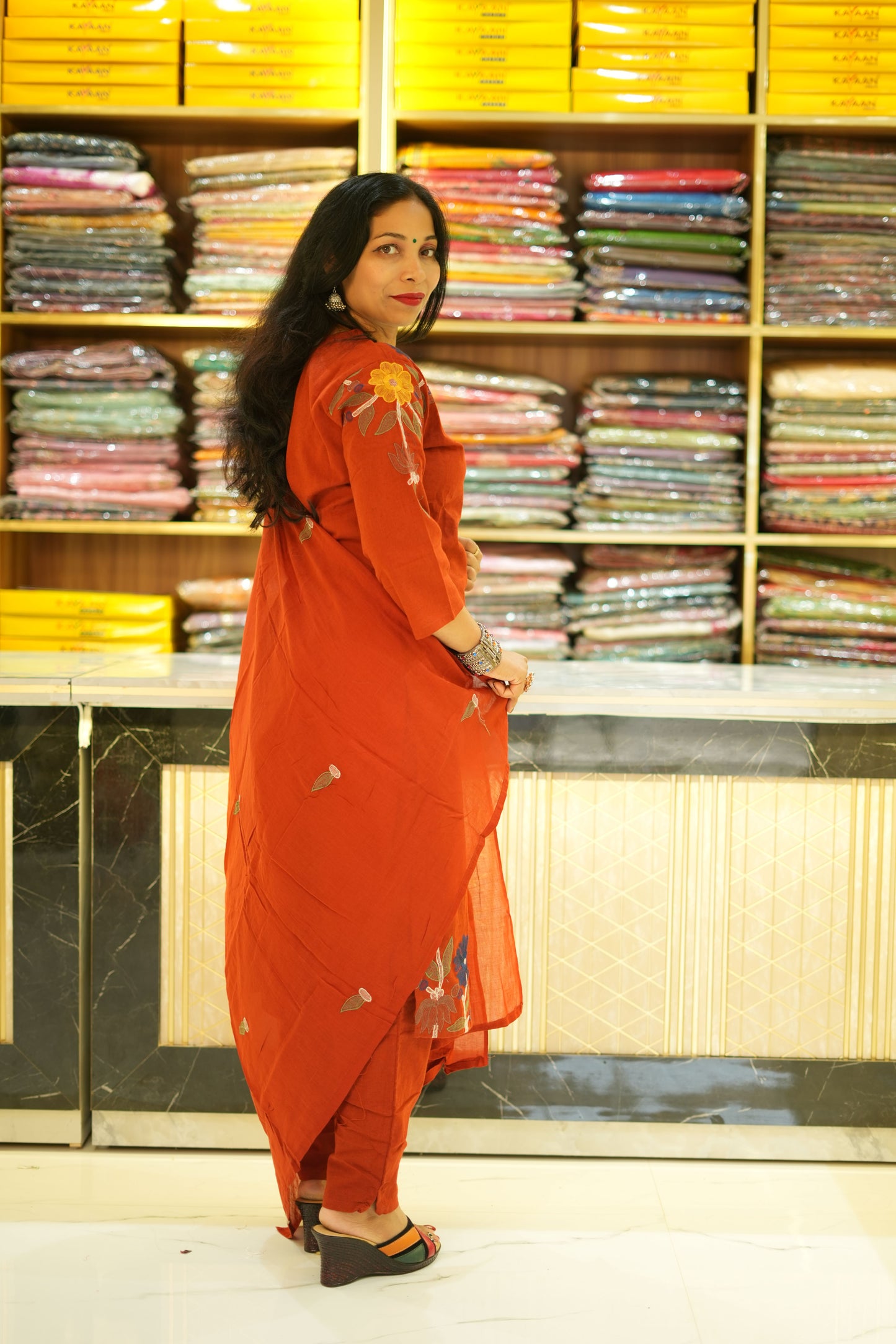 VRNY Khadi Cotton Suit
