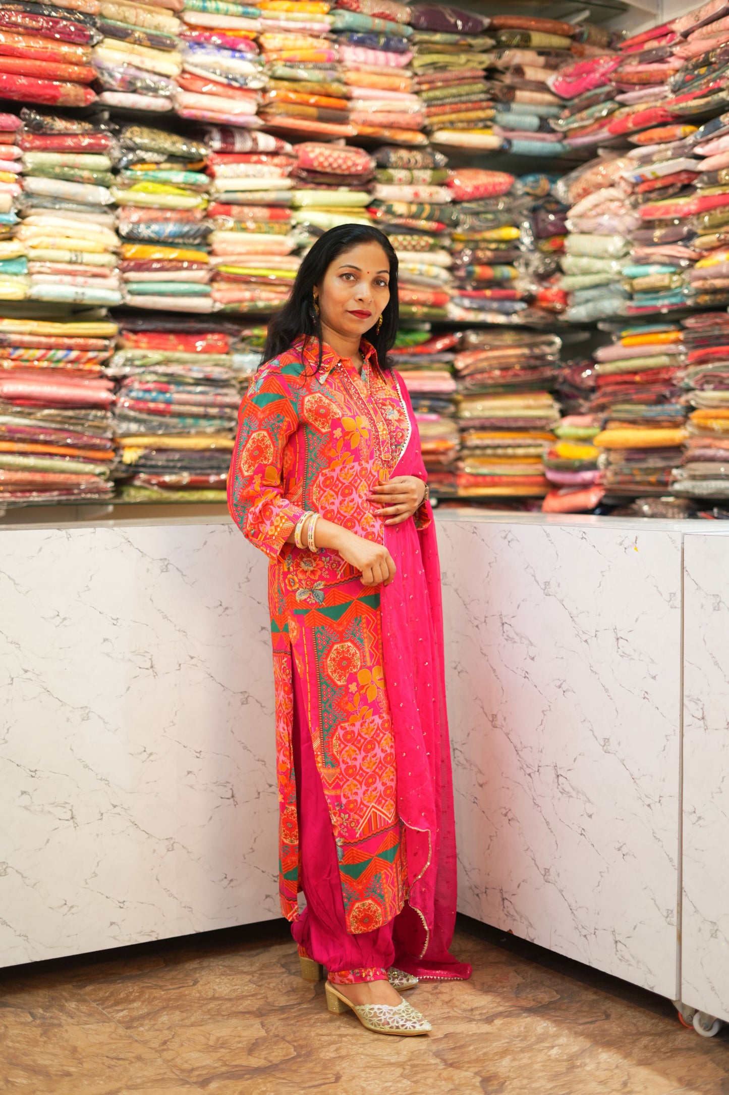 VRNY Pure Muslin Afghani Suit