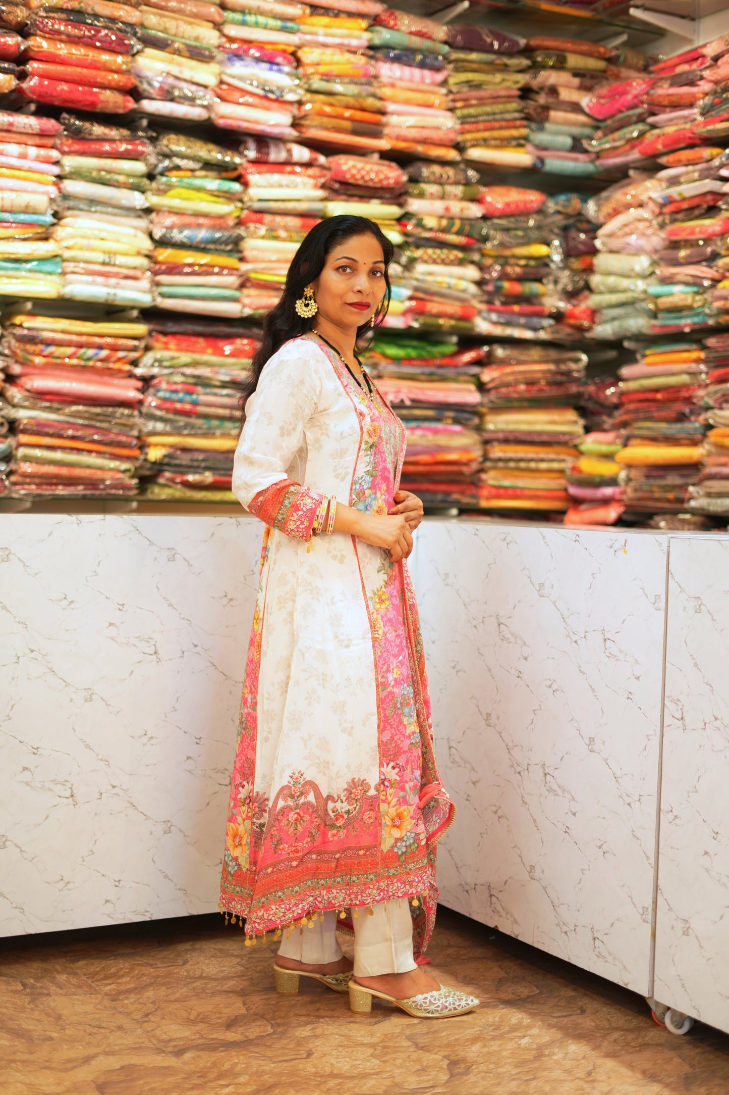 VRNY Pure Crape Silk Pakistani Style Suit