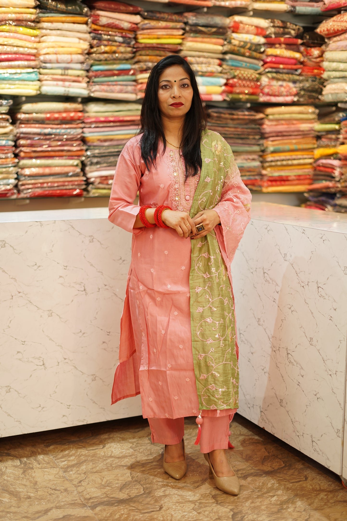 VRNY Roman Silk Contrast Suit