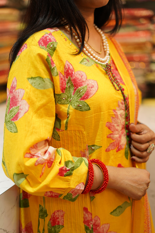 VRNY Cotton Suit With Floral Prints