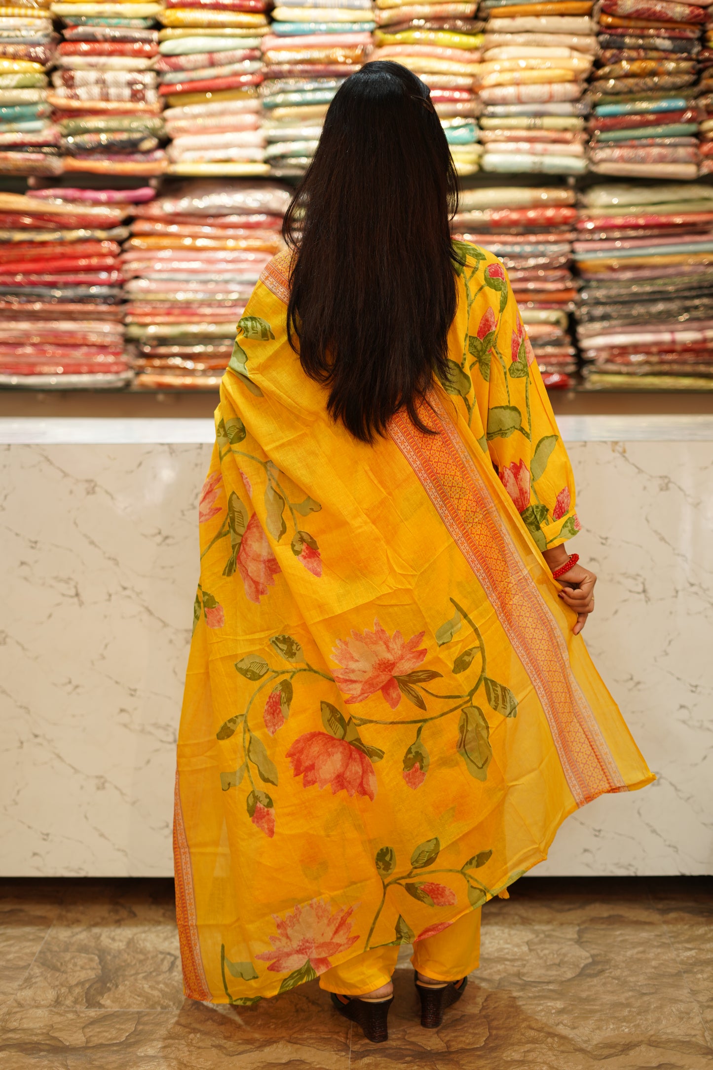 VRNY Cotton Suit With Floral Prints