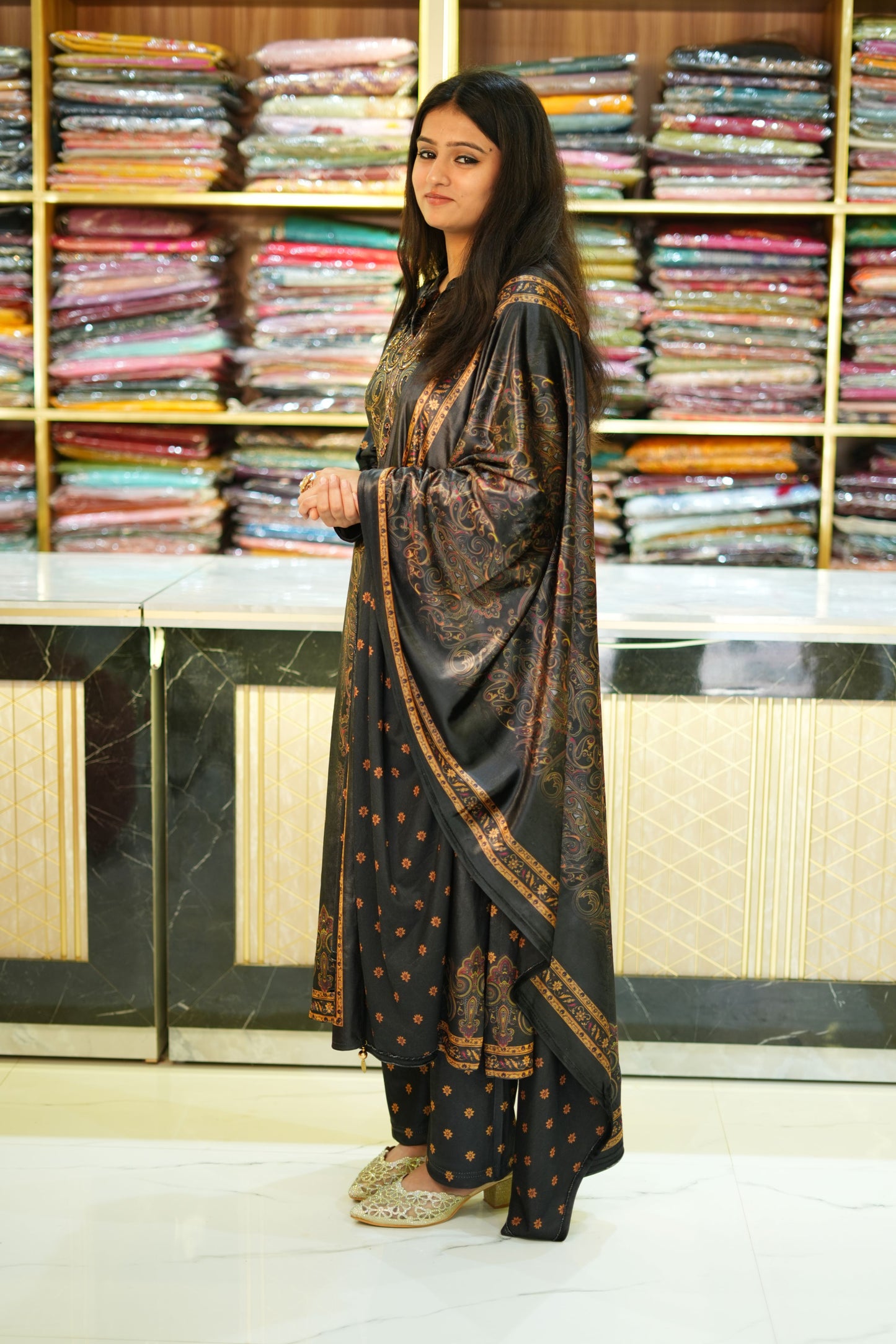 VRNY Black Ice Velvet Suit Set