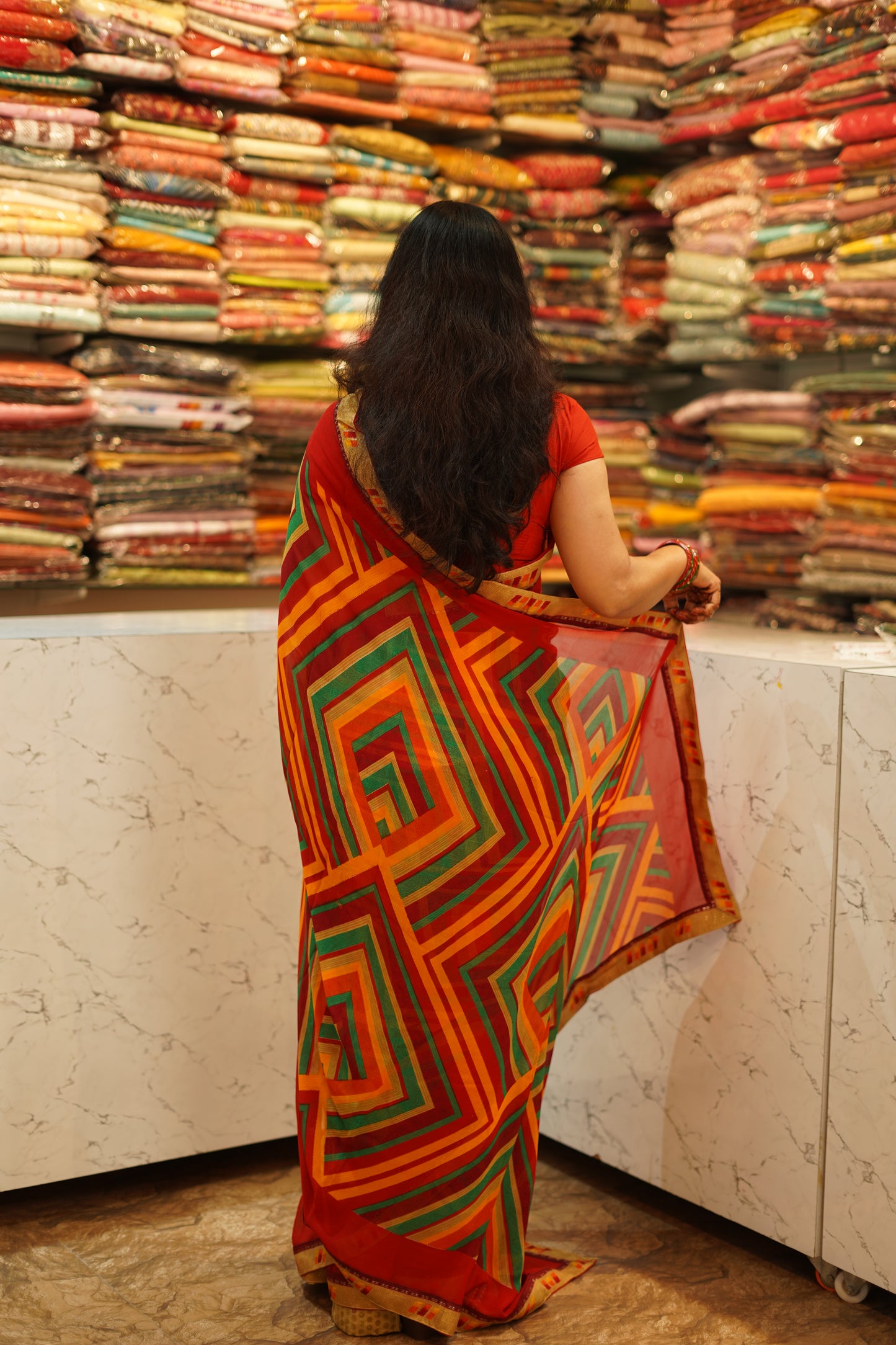 VRNY Weightless Chiffon Saree