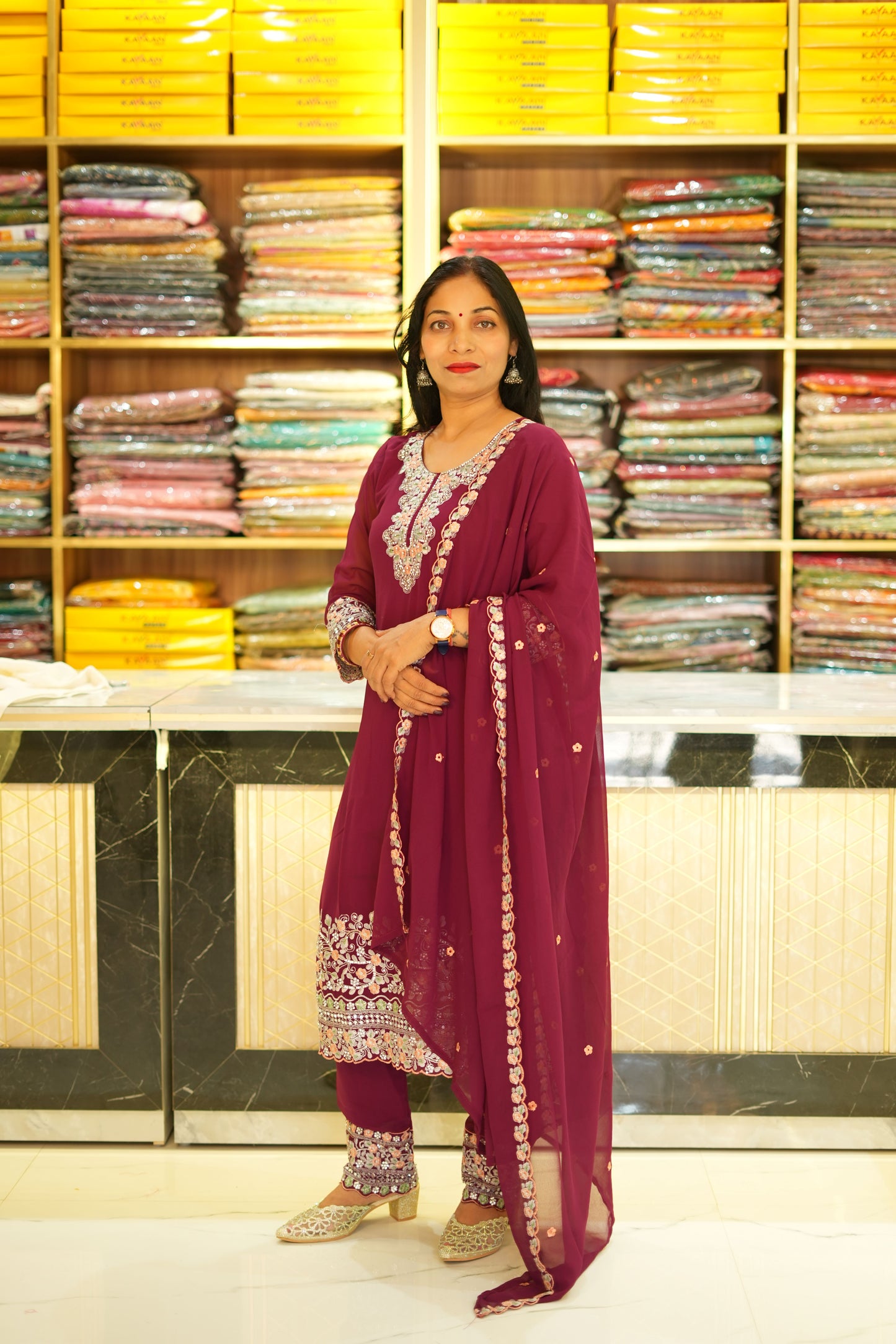 VRNY Kashmiri Style Suit