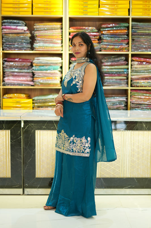 VRNY Space Silk Sharara Set