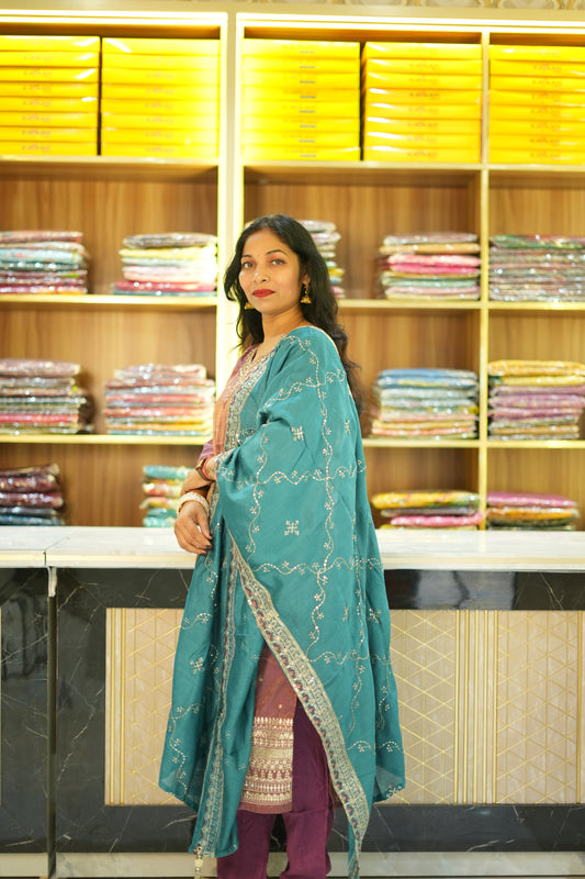VRNY Heavy Shimmer Silk Suit