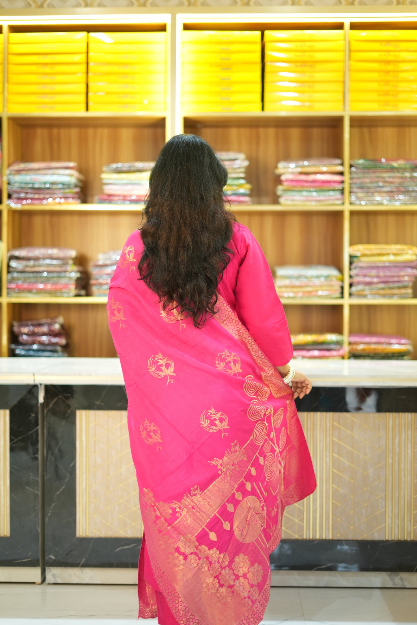 VRNY Viscose Magenta Suit